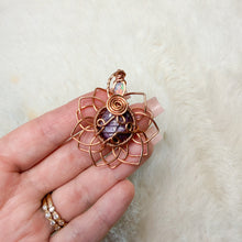 Load image into Gallery viewer, Opal x Star Ruby Sunflower Pendant
