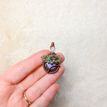 Load image into Gallery viewer, Opal x Labradorite x Watermelon Tourmaline Grape Pendant
