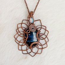 Load image into Gallery viewer, Opal x Sieber Agate Sunflower Pendant
