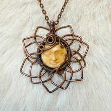 Load image into Gallery viewer, Moon Face Sunflower Pendant
