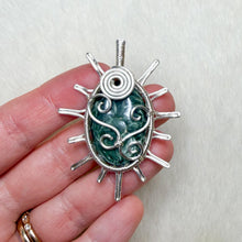 Load image into Gallery viewer, Seraphinite Swirly Sun Pendant
