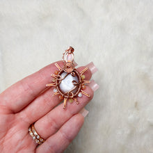 Load image into Gallery viewer, Opal x Peach Moonstone x Tourmaline Beaded Sun Pendant
