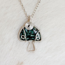 Load image into Gallery viewer, Seraphinite Mushroom Pendant
