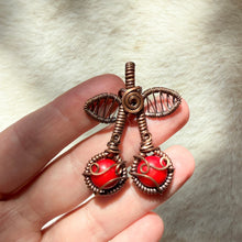 Load image into Gallery viewer, Red Coral Cherries Pendant
