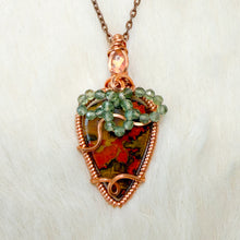 Load image into Gallery viewer, Opal x Seam Agate Strawberry Pendant
