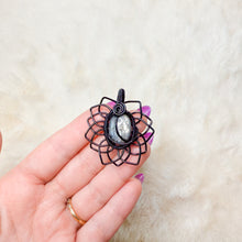 Load image into Gallery viewer, Larvikite Sunflower Pendant

