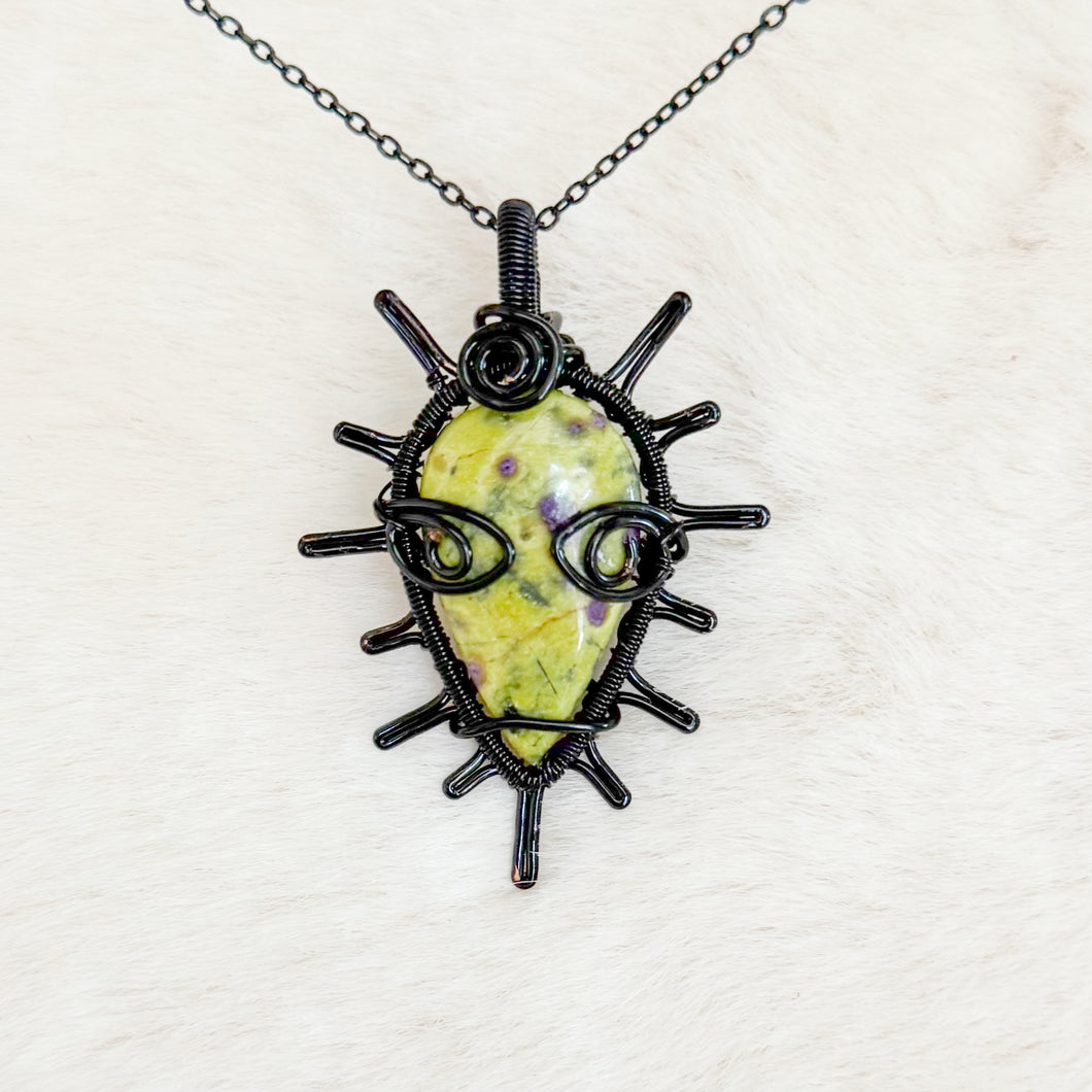 Atlantisite Alien Goddess Sun Pendant