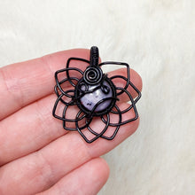 Load image into Gallery viewer, Star Ruby Mini Sunflower Pendant
