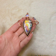 Load image into Gallery viewer, Rainbow Moonstone x Labradorite Dragonfly Fairy Pendant
