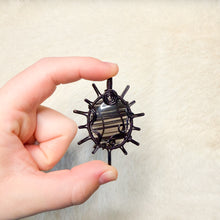 Load image into Gallery viewer, Black Agate Sun Pendant
