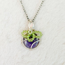 Load image into Gallery viewer, Rare Grape Pendant- Ethiopian Opal, grape agate &amp; peridot
