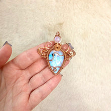 Load image into Gallery viewer, Rainbow Moonstone Dragonfly Fairy Pendant

