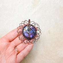 Load image into Gallery viewer, Rare Labradorite Tree of Life Sunflower Pendant
