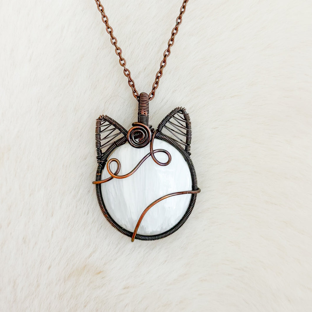 Scolecite Cat Pendant