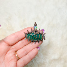 Load image into Gallery viewer, Opal x Green Chalcedony Eye Pendant
