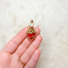 Load image into Gallery viewer, Opal x Red Jasper x Peridot Strawberry Pendant
