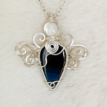 Load image into Gallery viewer, Mother of Pearl x Sieber Agate Dragonfly Fairy Pendant
