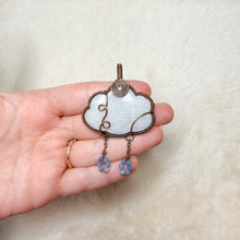 Load image into Gallery viewer, Selenite x Aquamarine Cloud Pendant (last one ever)
