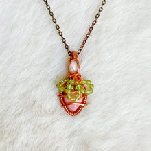 Load image into Gallery viewer, Strawberry Pendant- Ethiopian Opal, pink opal, peridot
