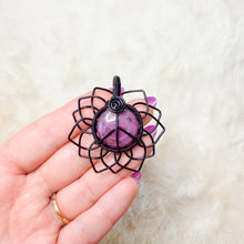 Load image into Gallery viewer, Ruby Peace Sunflower Pendant
