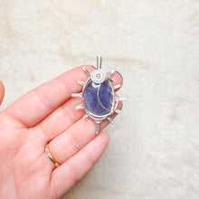 Load image into Gallery viewer, Iolite Moon Sun Pendant
