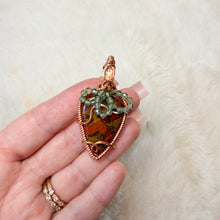 Load image into Gallery viewer, Opal x Seam Agate Strawberry Pendant
