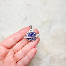 Load image into Gallery viewer, Lepidolite Saturn Pendant
