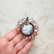 Load image into Gallery viewer, Rainbow Moonstone Sunflower Pendant
