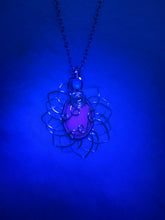 Load image into Gallery viewer, Opal x Mangano Calcite Sunflower Pendant (glows under UV!)
