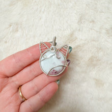 Load image into Gallery viewer, Pink Tourmaline Cat Pendant
