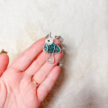 Load image into Gallery viewer, Malachite Druzy Mushroom Pendant
