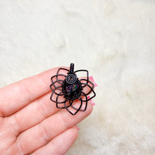 Load image into Gallery viewer, Rare Black Opal Sunflower Pendant
