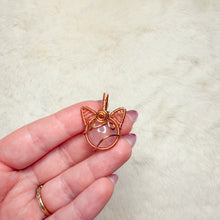 Load image into Gallery viewer, Rose Quartz Cat Pendant
