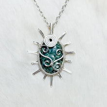 Load image into Gallery viewer, Seraphinite Swirly Sun Pendant
