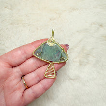 Load image into Gallery viewer, Aquamarine Mushroom Pendant
