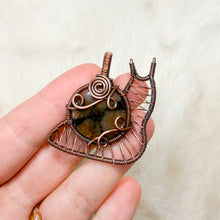 Load image into Gallery viewer, Chiastolite Snail Pendant
