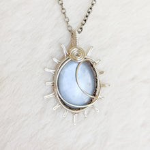 Load image into Gallery viewer, Moonstone Moon Sun Pendant
