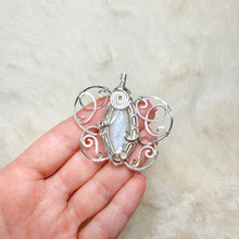 Load image into Gallery viewer, Rainbow Moonstone Butterfly Pendant
