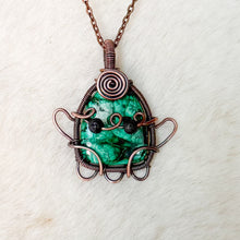 Load image into Gallery viewer, Malachite Ghost Pendant
