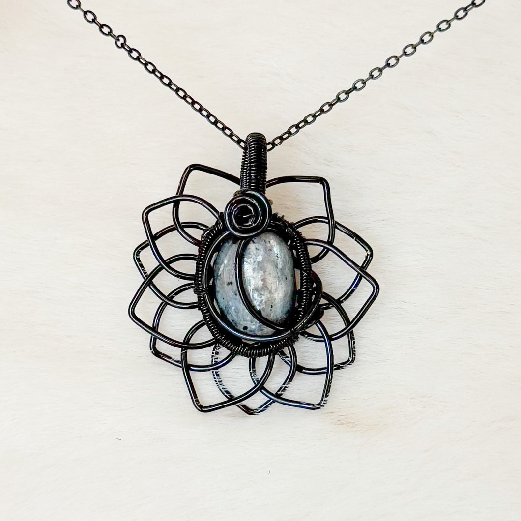 Larvikite Sunflower Pendant