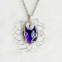 Load image into Gallery viewer, Amethyst Sunflower Pendant
