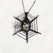 Load image into Gallery viewer, Star Sapphire Spiderweb Pendant
