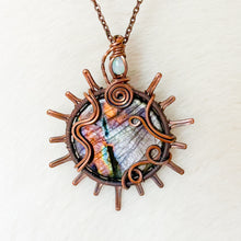 Load image into Gallery viewer, Opal x Labradorite Sun Pendant
