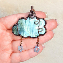 Load image into Gallery viewer, Labradorite x Aquamarine Cloud Pendant
