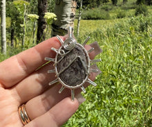 Load image into Gallery viewer, Charoite Mountain Sun Pendant
