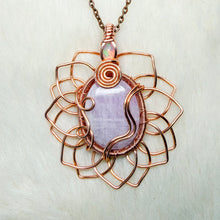 Load image into Gallery viewer, Opal x Kunzite Sunflower Pendant
