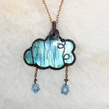 Load image into Gallery viewer, Labradorite x Aquamarine Cloud Pendant
