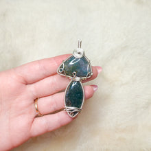 Load image into Gallery viewer, Moss Agate Mushroom Pendant
