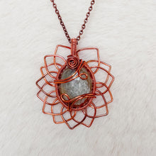 Load image into Gallery viewer, Oregon Sunstone Sunflower Pendant
