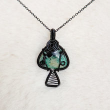 Load image into Gallery viewer, Emerald Mushroom Pendant
